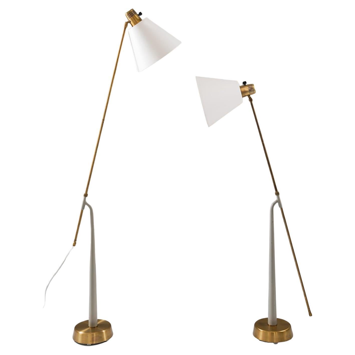 Midcentury Floor Lamps by Hans Bergström for Ateljé Lyktan, 1940s, Sweden