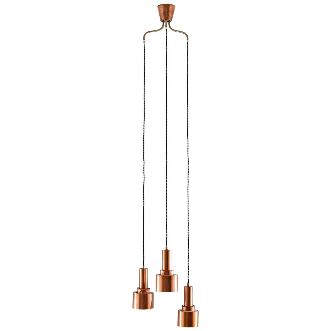 Scandinavian Midcentury Pendants Model T292 in Copper by Hans-Agne Jakobsson