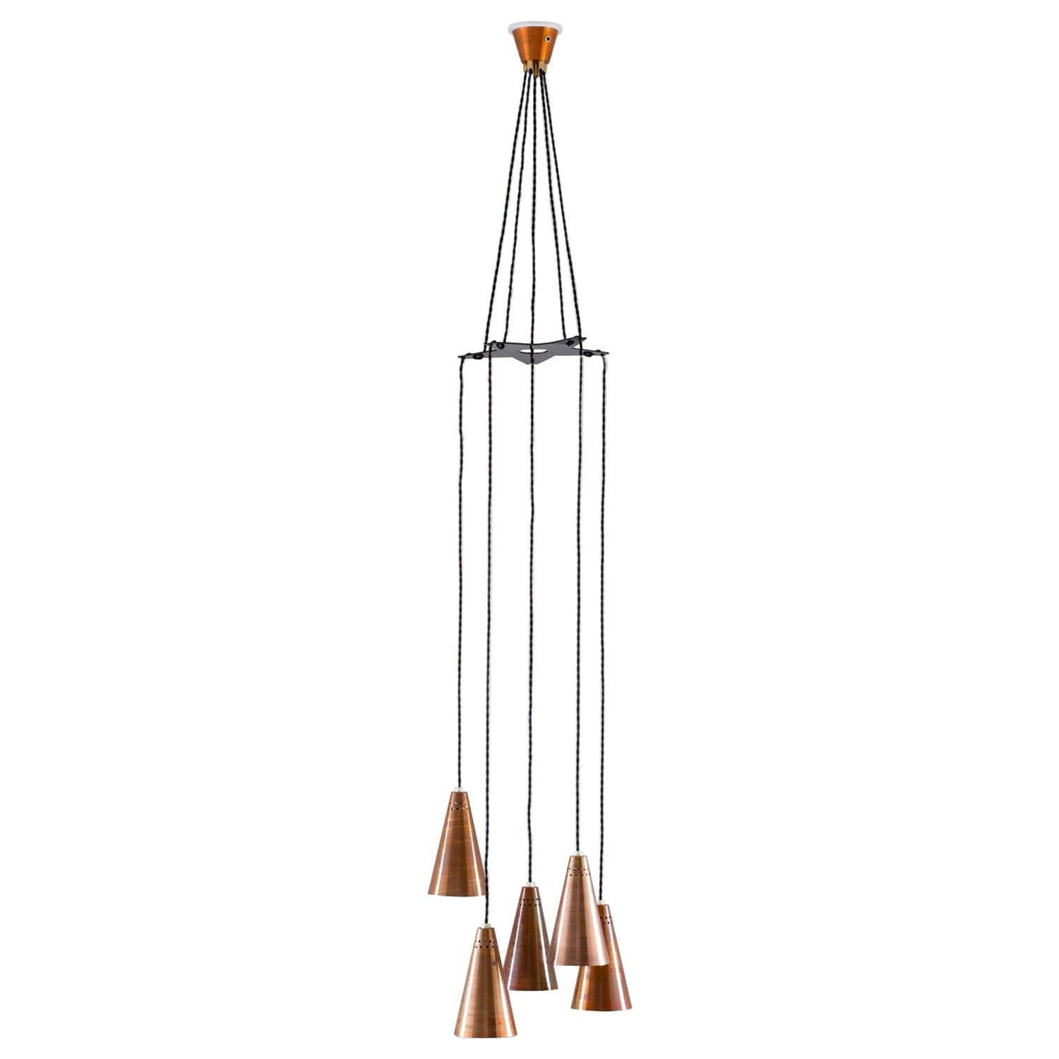 Scandinavian Midcentury Pendant in Copper by Hans-Agne Jakobsson