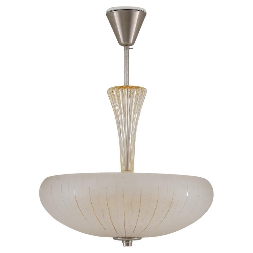 Scandinavian Glass Pendant by Orrefors, Sweden