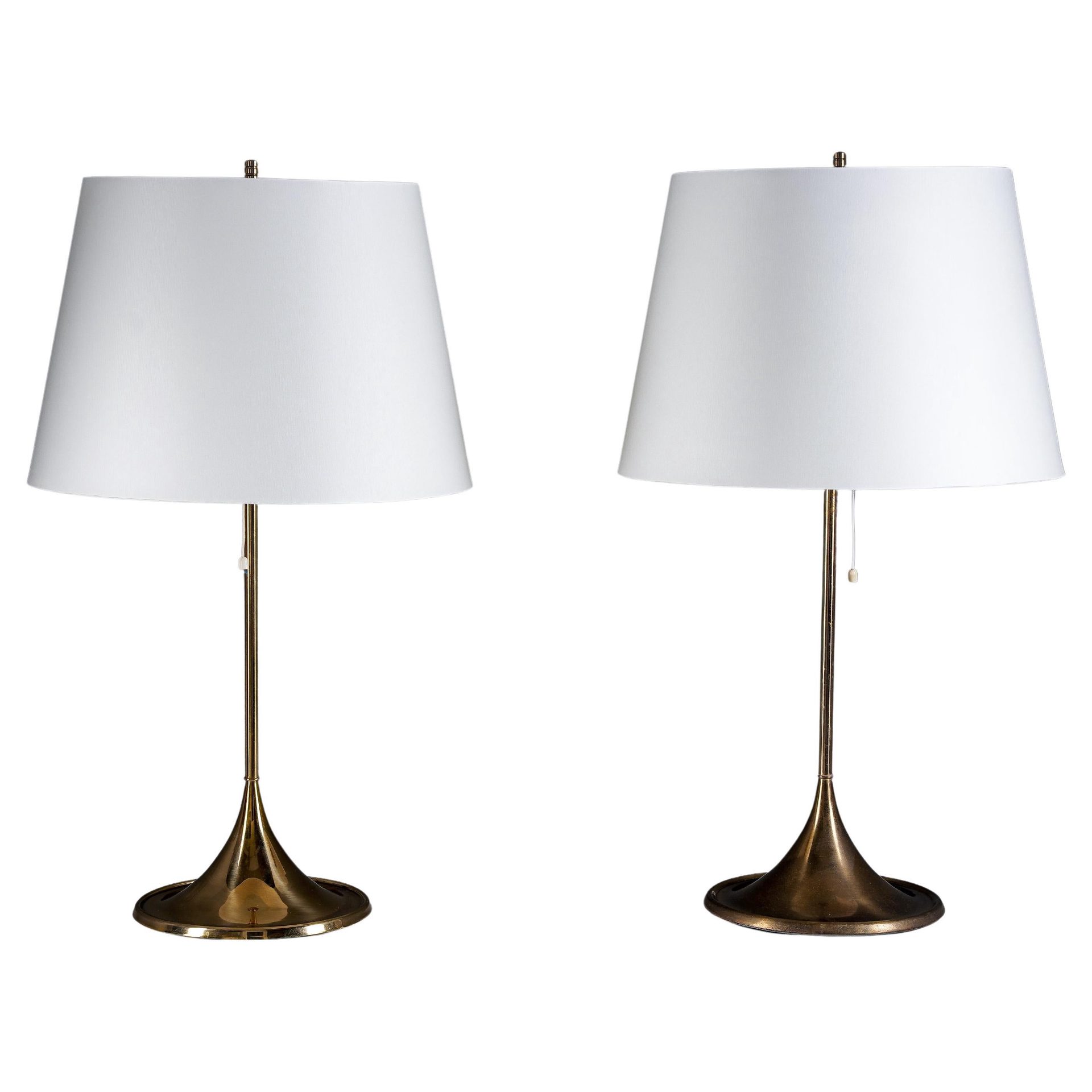 Pair of table lamps model B-024 by Eje Ahlgren for Bergboms