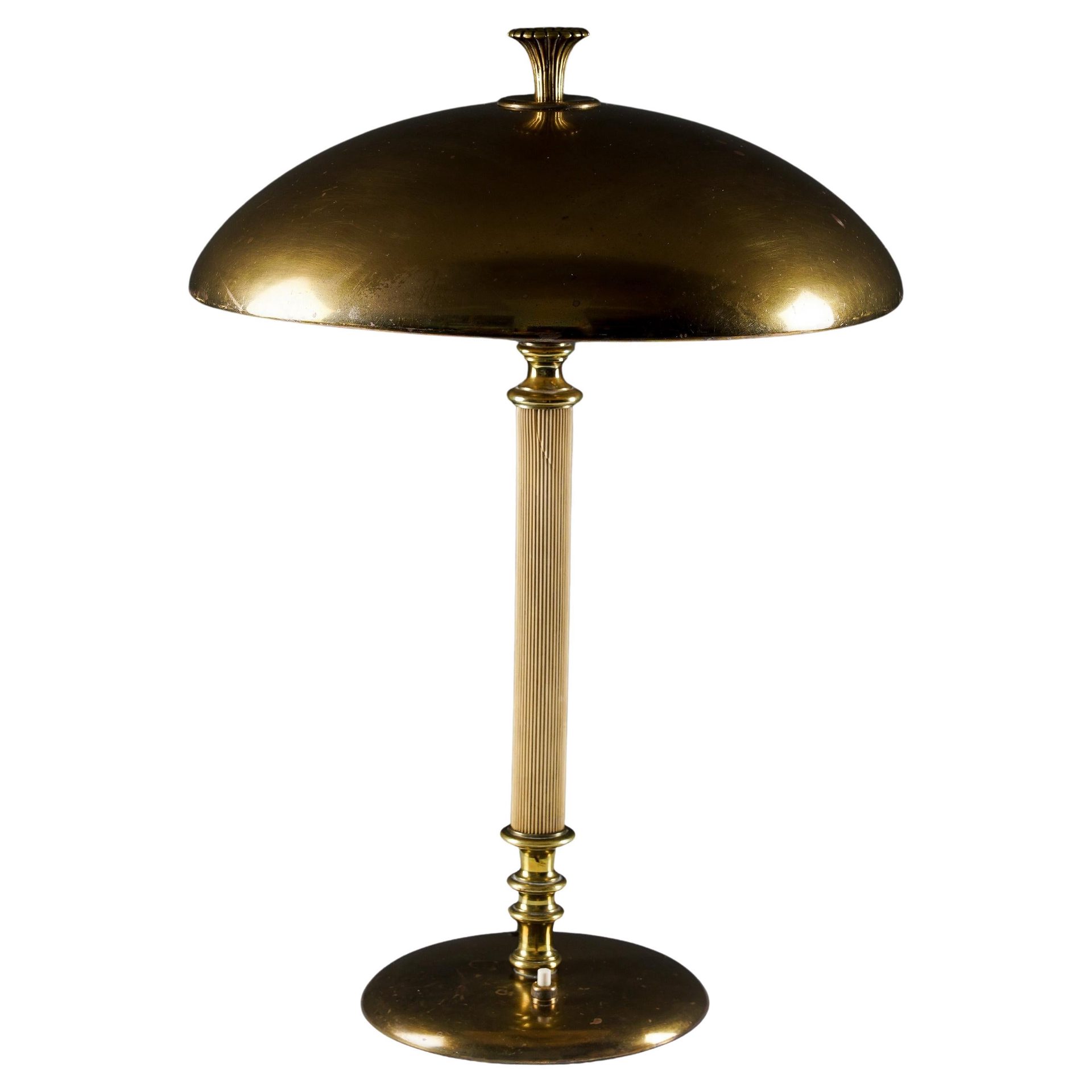 Table lamp in brass and bakelite by Nordiska Kompaniet, Sweden, 1930s