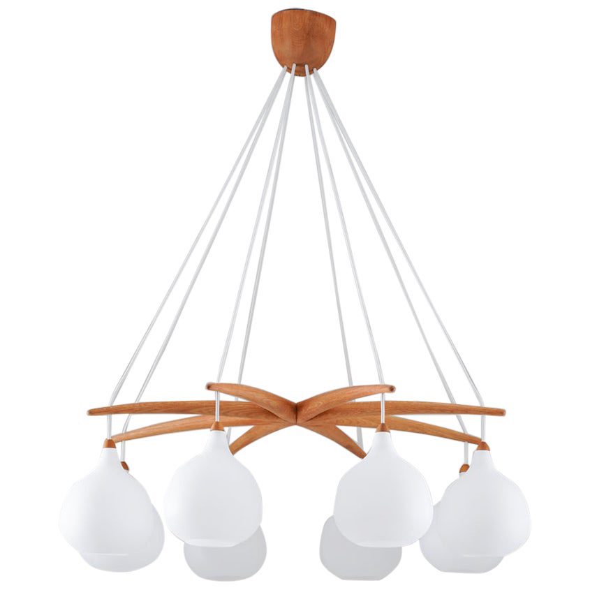 Midcentury Swedish Chandelier by Luxus