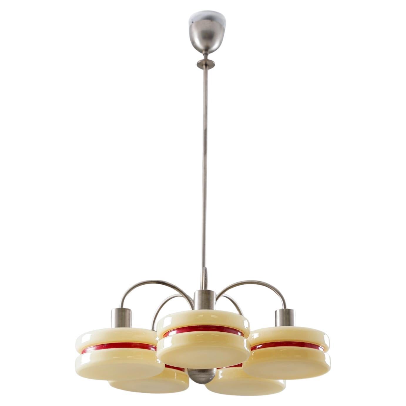 Chandelier by Harald Notini for Böhlmarks, Sweden, 1930s