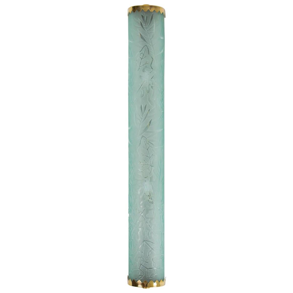 Swedish Modern Wall Sconce in Brass and Glass by Carl Erik Bodén for Glössner