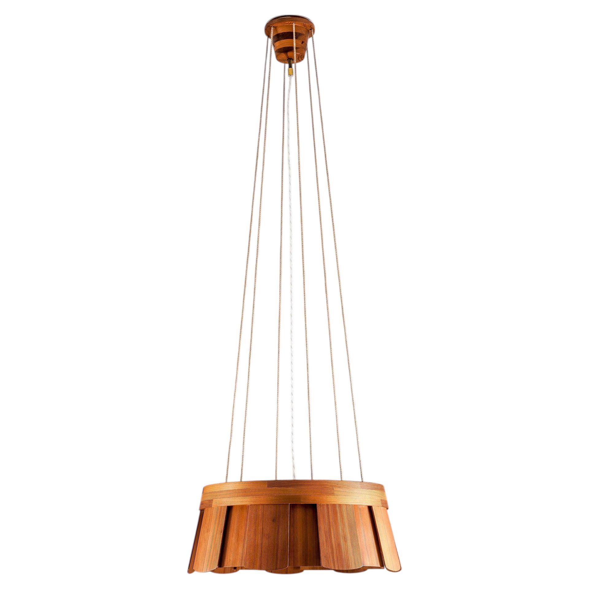 Swedish Pendant in Pine, 1970s
