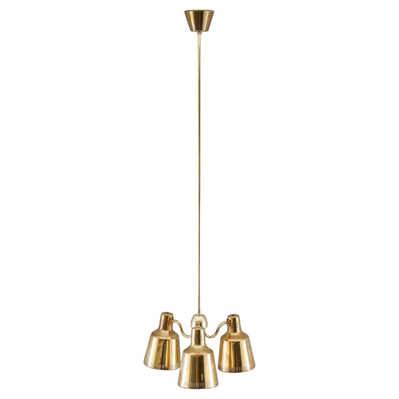 Swedish Modern Pendant in Brass by Hans Bergström
