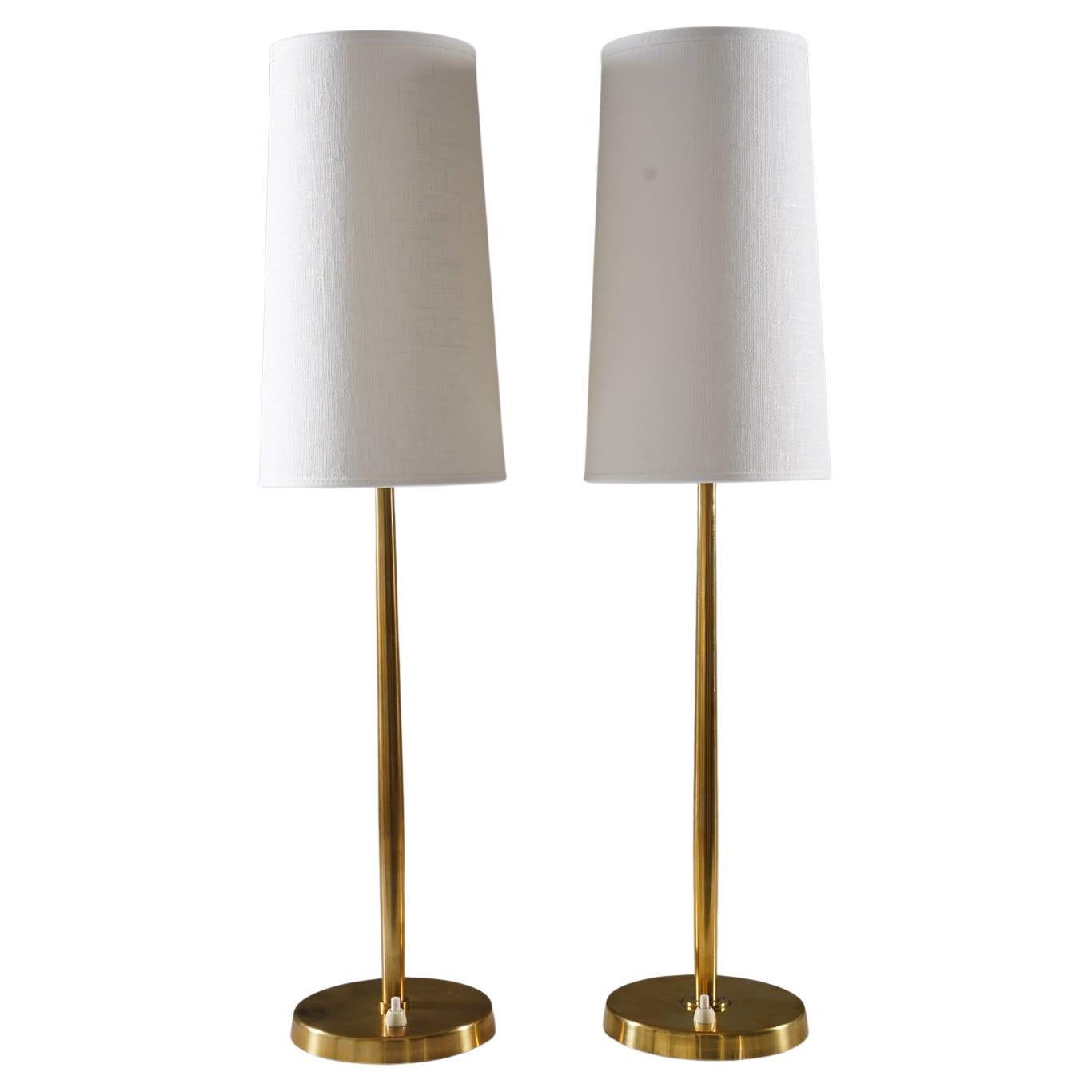 Swedish Brass Table Lamps by Böhlmarks