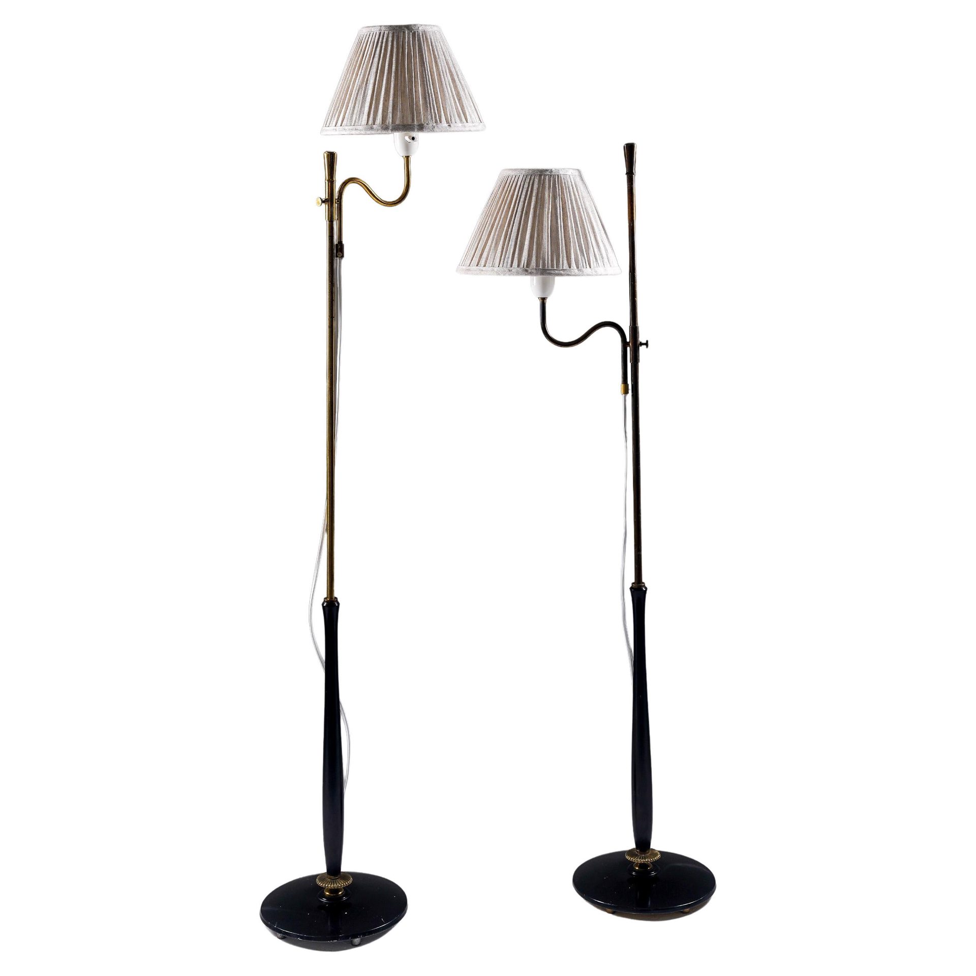 Pair of Swedish Floor Lamps, 1940s