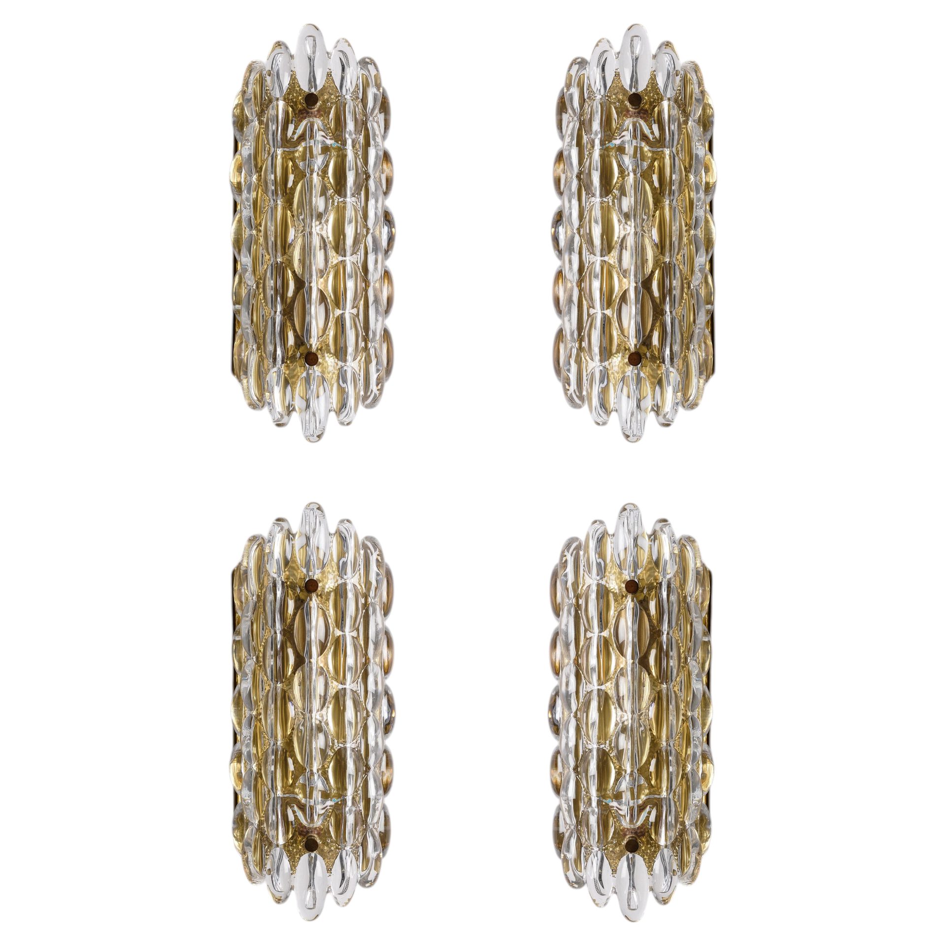 Wall Lights by Carl Fagerlund for Orrefors, Sweden, 1970s