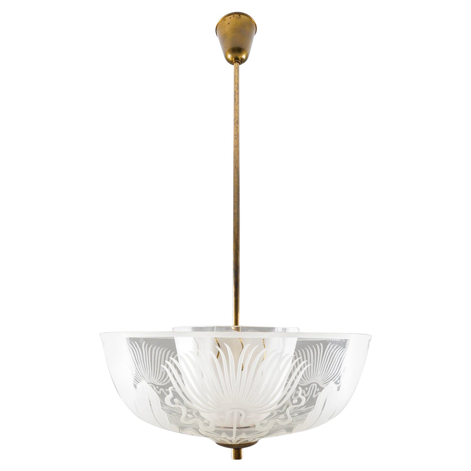 Ceiling Light by Bo Notini for Glössner, Sweden, 1940s
