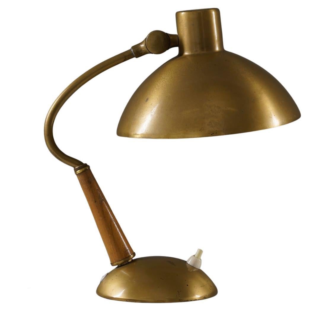 Swedish Midcentury Table Lamp in Brass by Malmö Metallvarufabrik